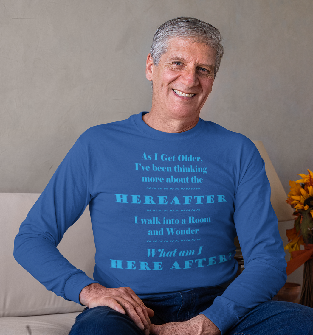 Thinking about the Hereafter Sweatshirt - Blue on Blue