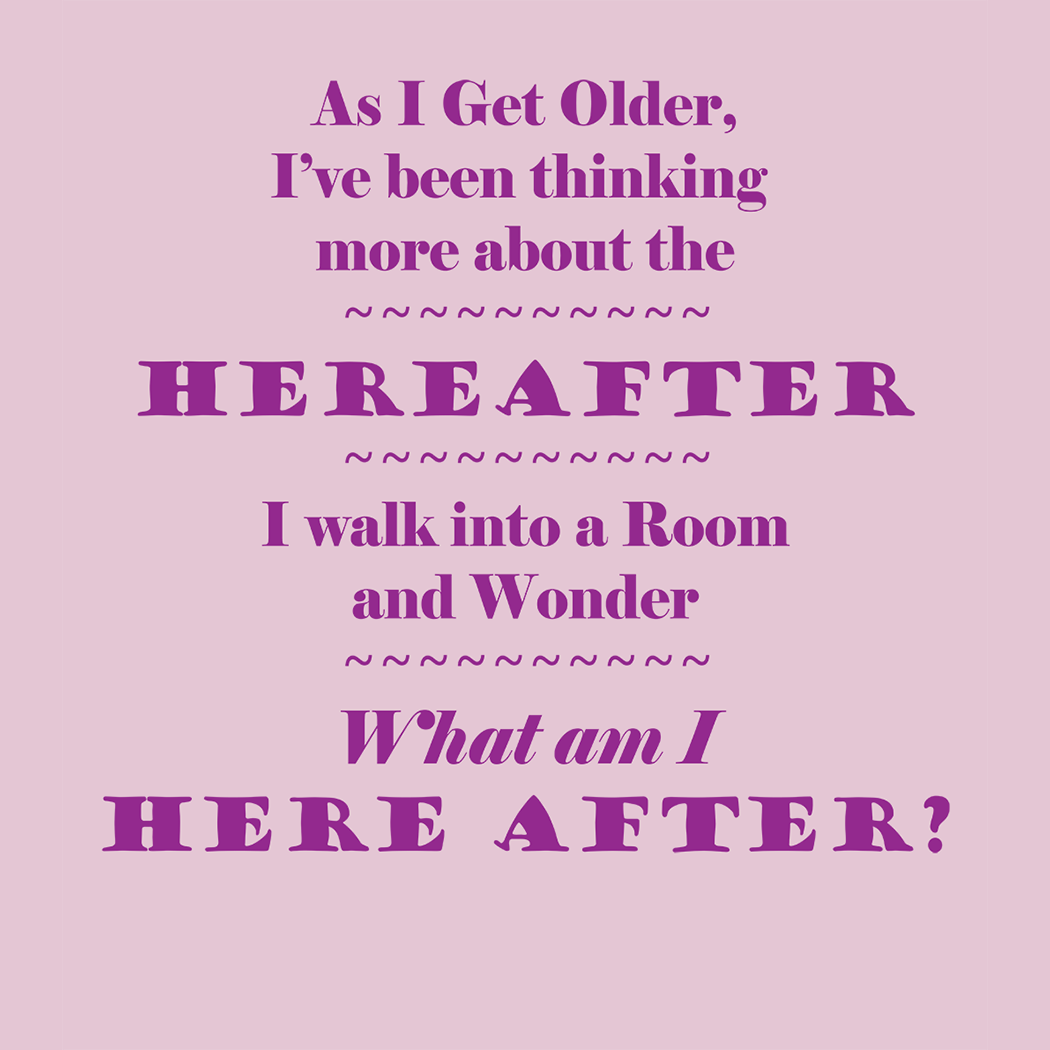 Thinking about the Hereafter - Purple on Pink