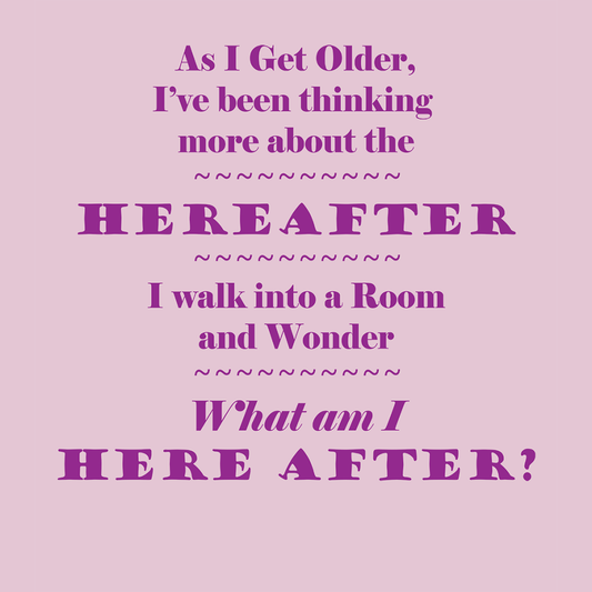 Thinking about the Hereafter - Purple on Pink